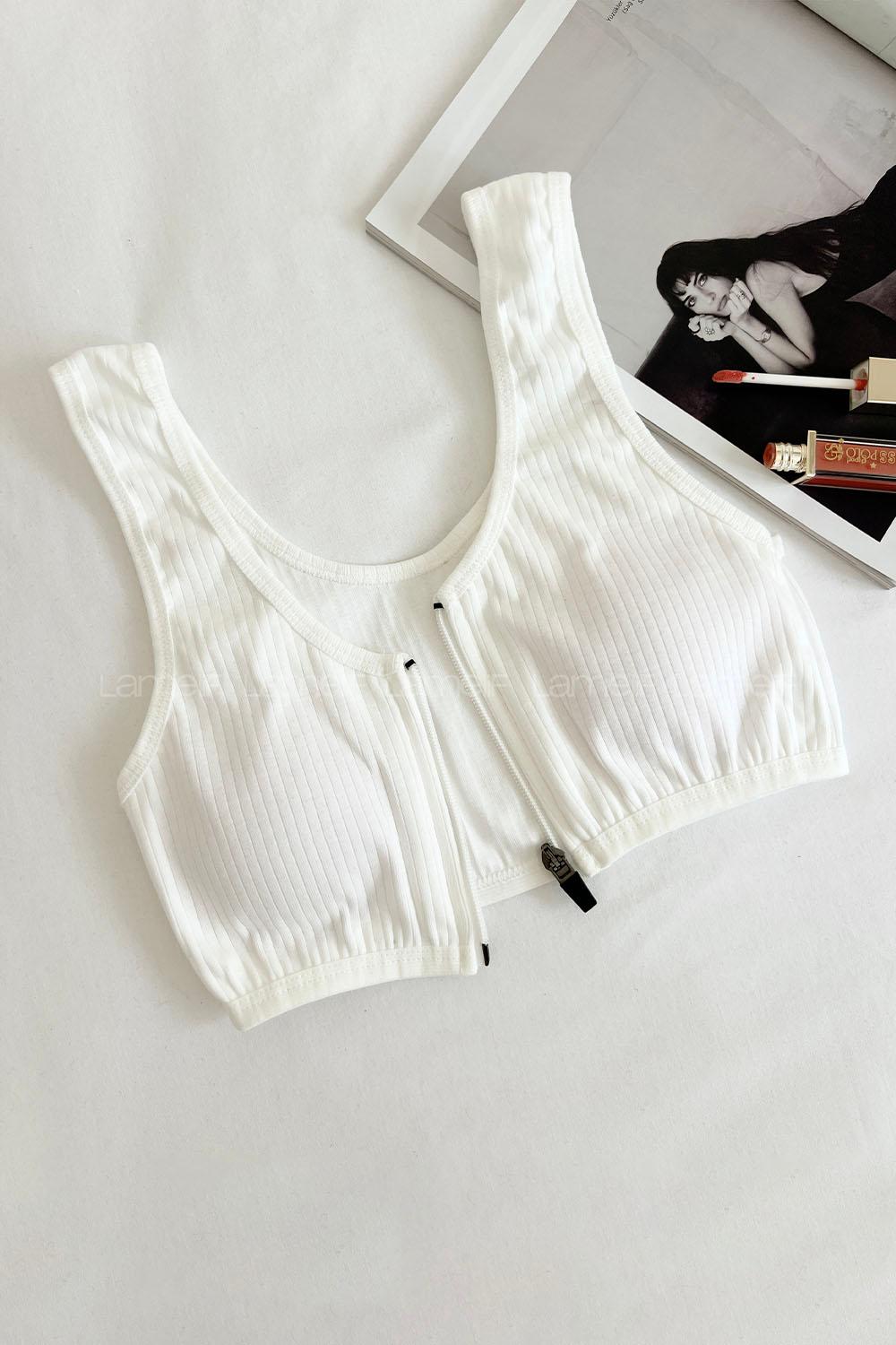 Lamelif Askılı Pedli Fermuarlı Sporcu Sütyen