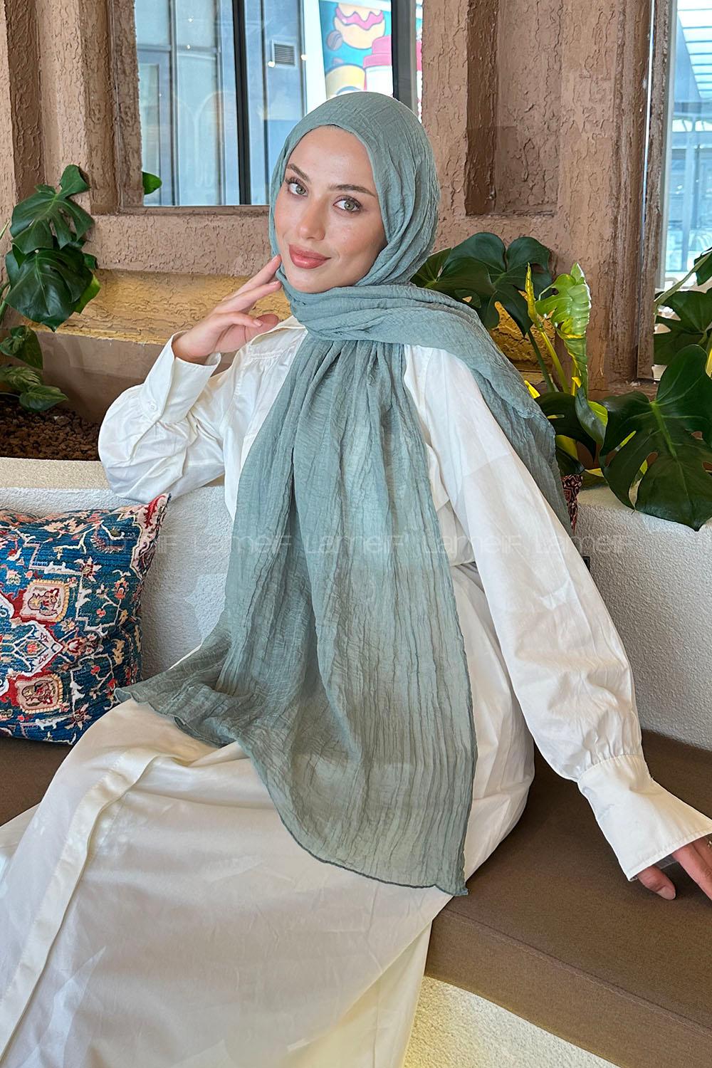 Lamelif Müslin Şal Çağla Yeşili