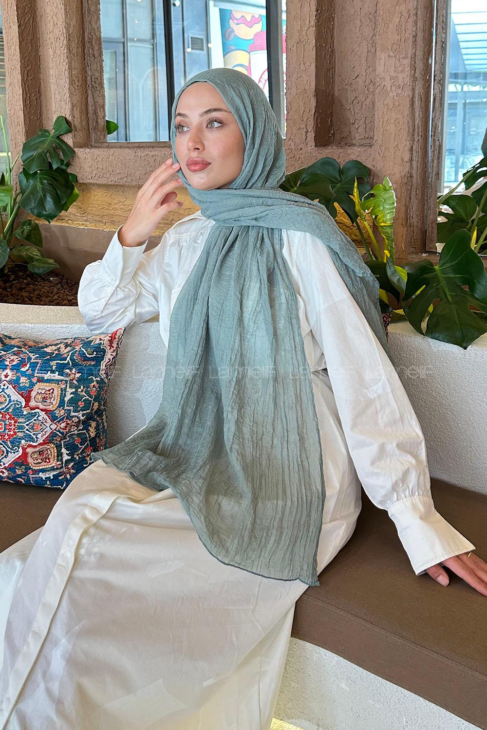 Lamelif Müslin Şal Çağla Yeşili