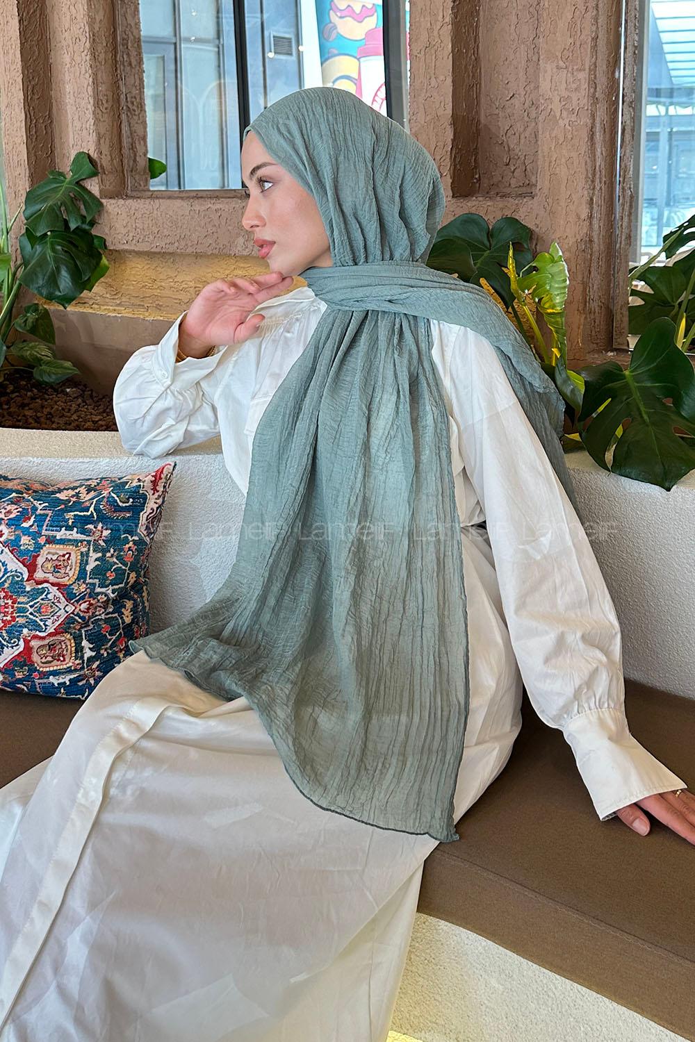 Lamelif Müslin Şal Çağla Yeşili