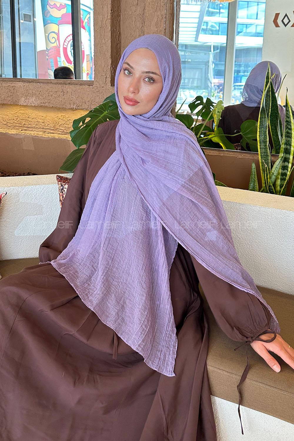 Lamelif Müslin Şal Lila