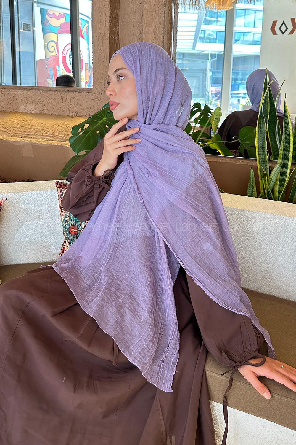 Lamelif Müslin Şal Lila