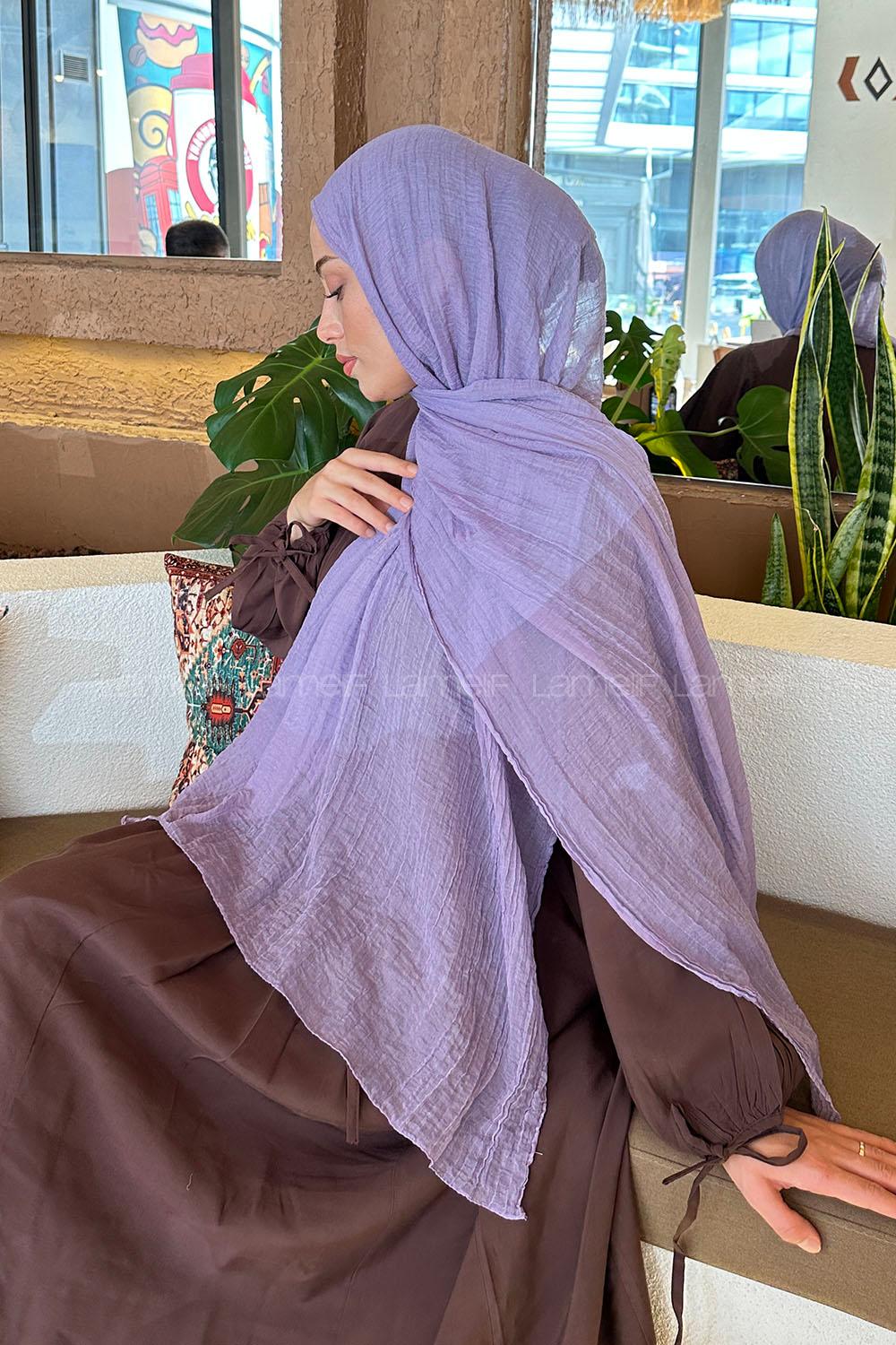Lamelif Müslin Şal Lila