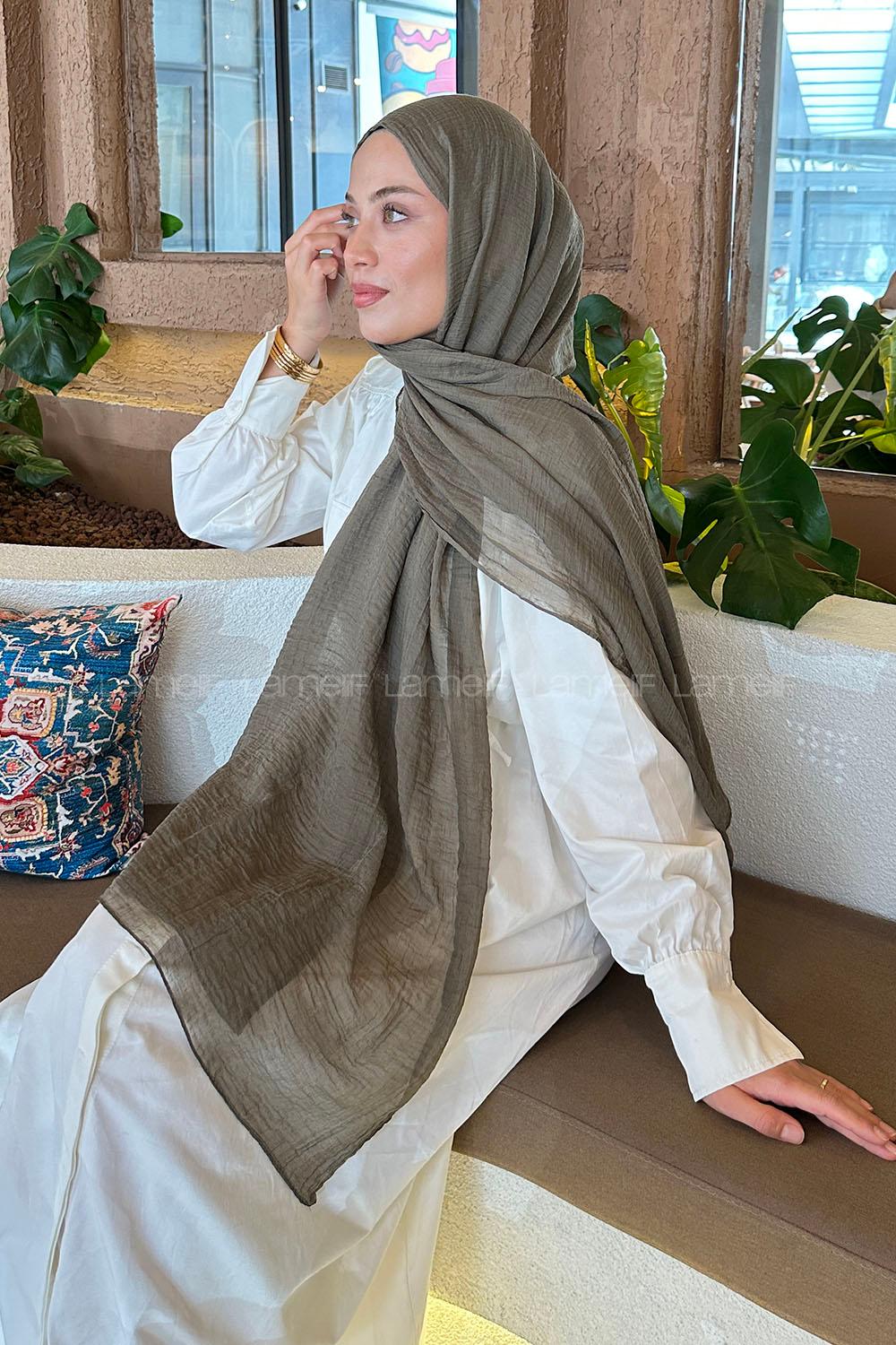 Lamelif Müslin Şal Mint Yeşili