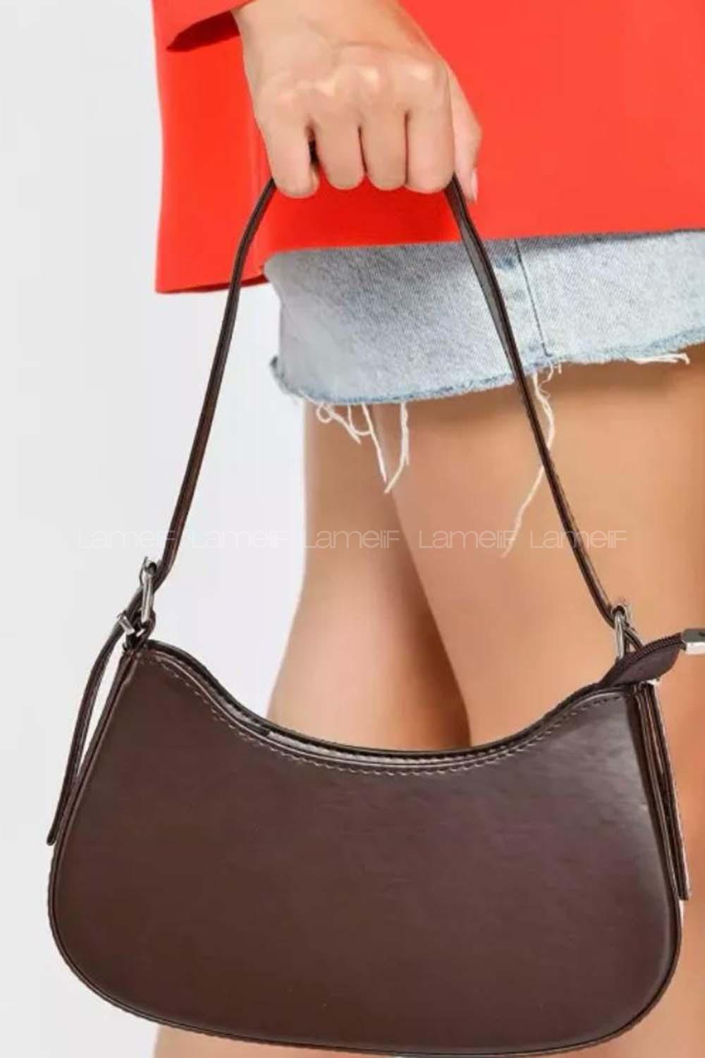 Lamelif Baget Omuz Çanta Acı Kahve