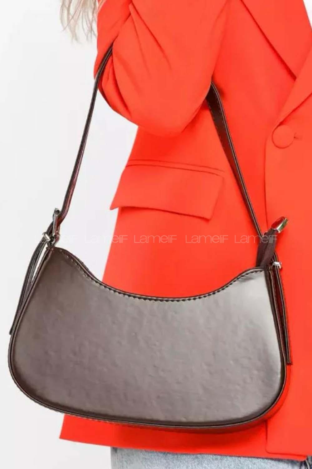 Lamelif Baget Omuz Çanta Acı Kahve