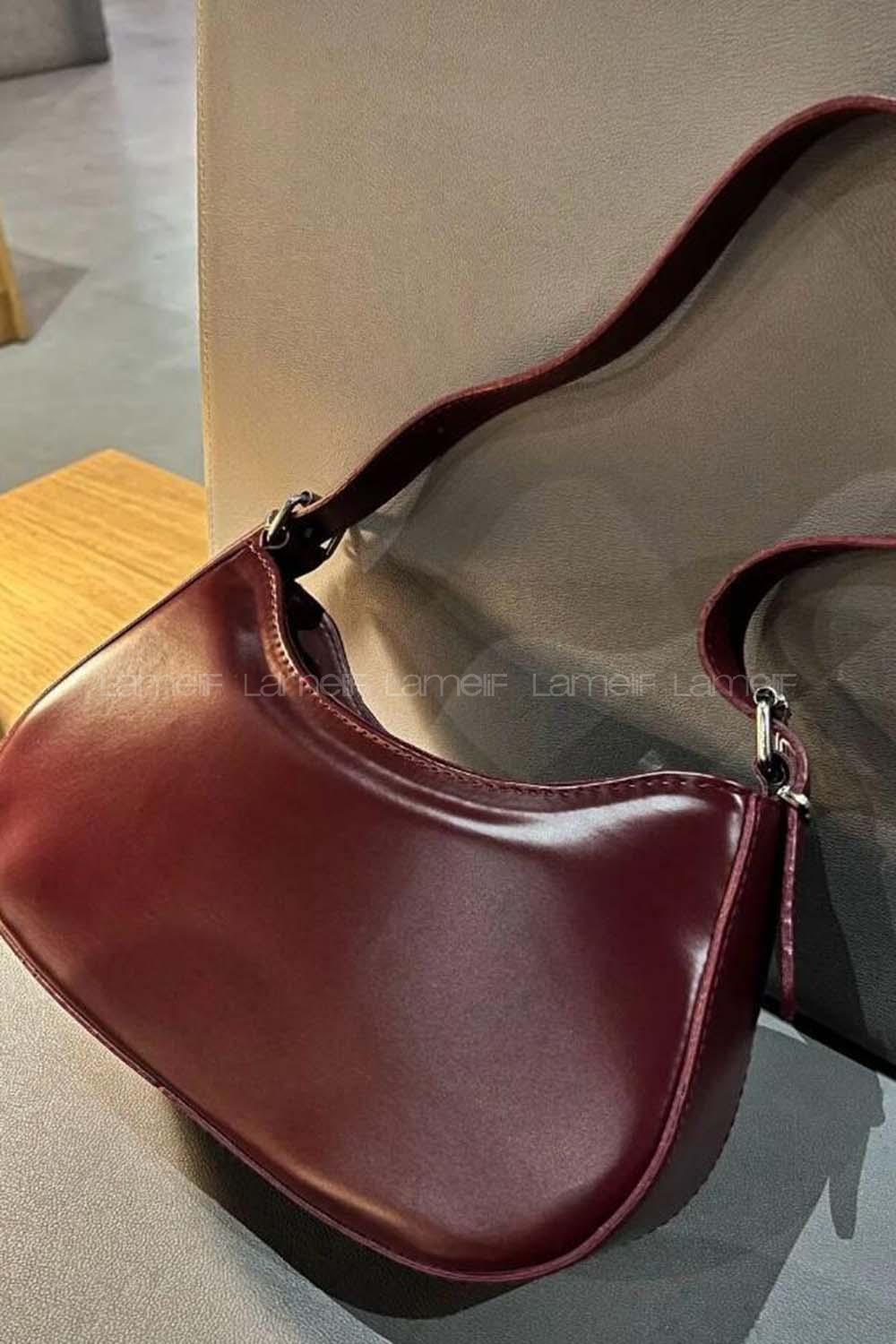 Lamelif Baget Omuz Kadın Çanta Bordo