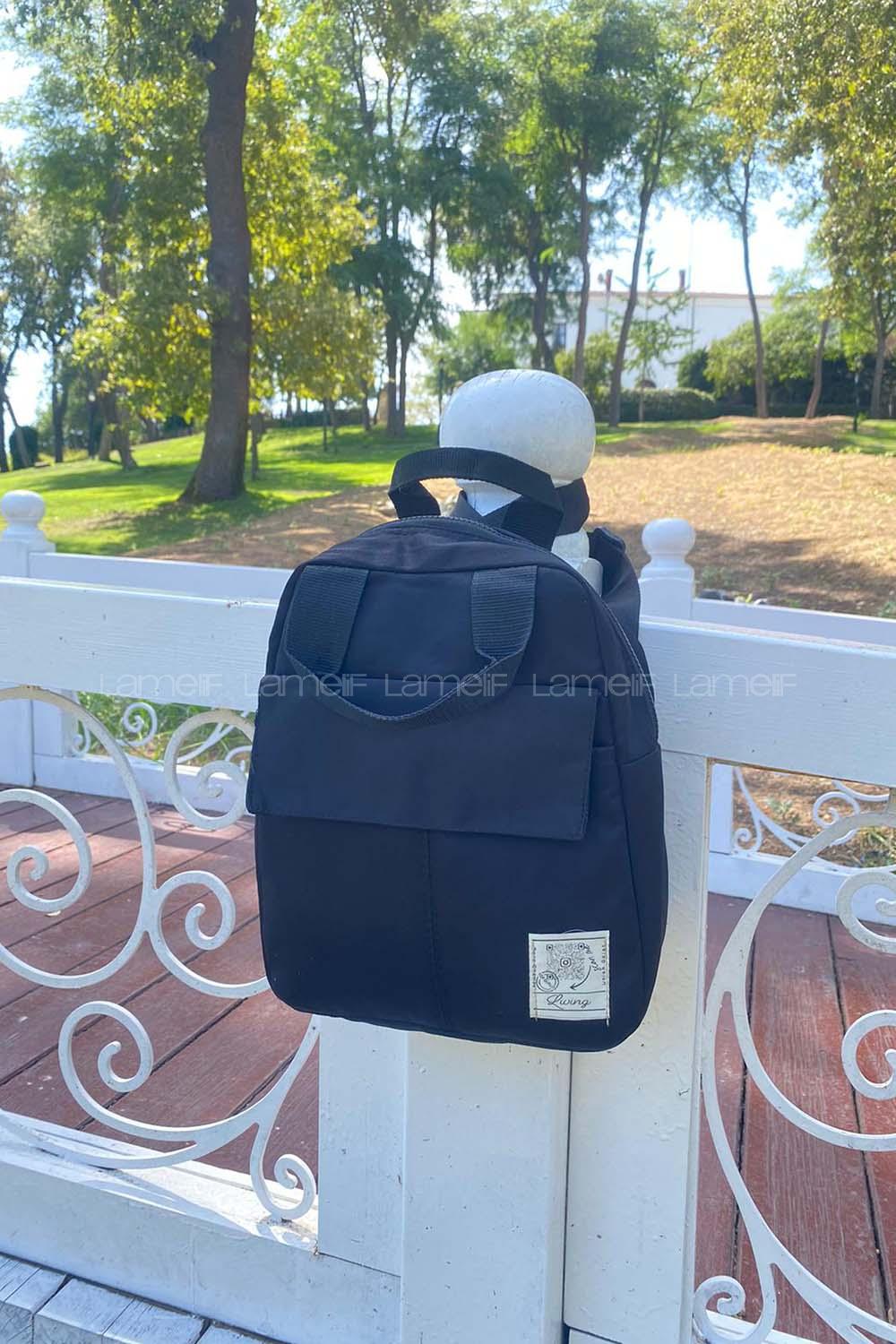 Black Without Accessories Rope Hand Bag Bag