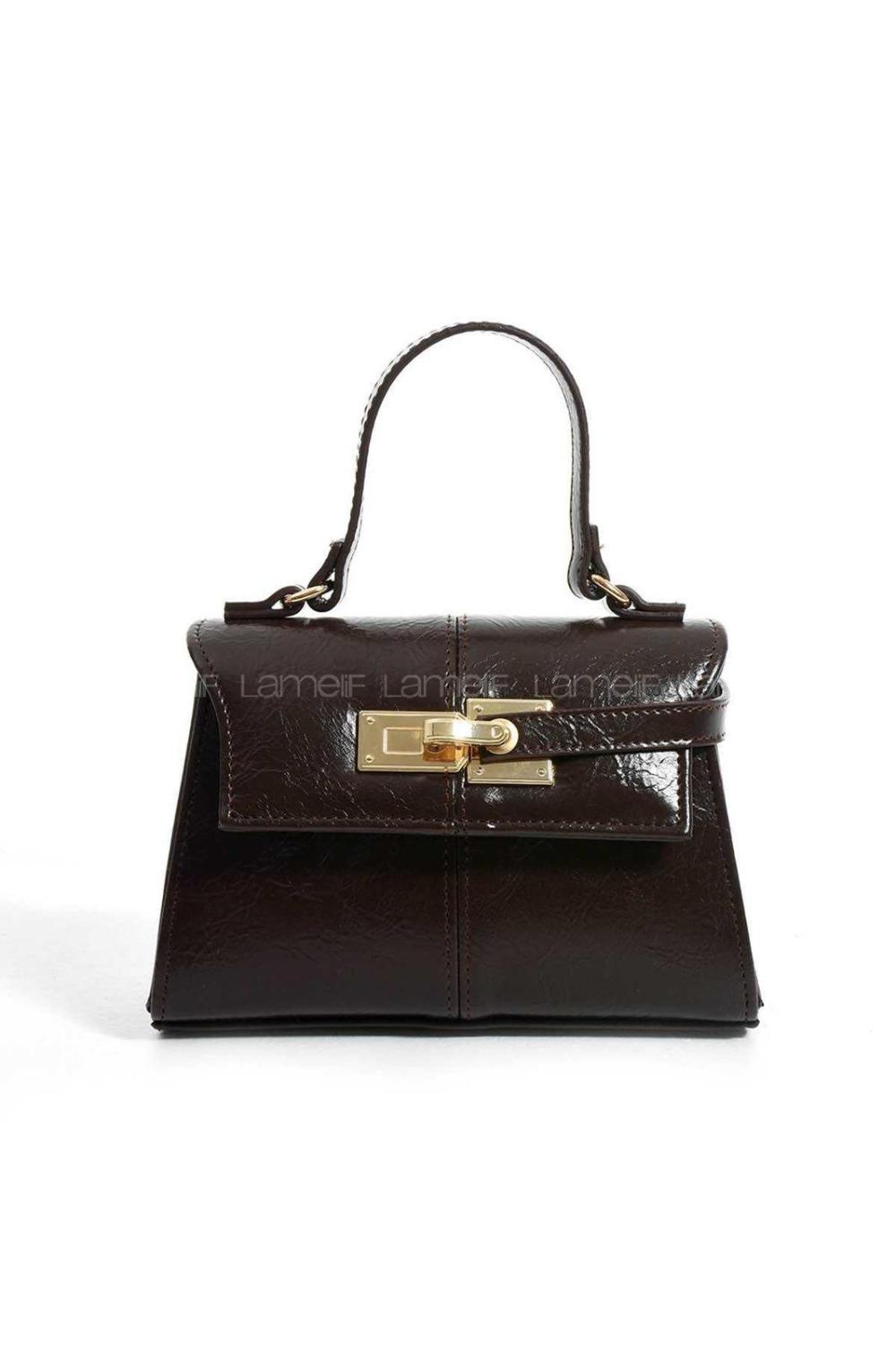 Lamelif Anastasia Model Kadın El Ve Omuz Çantası Acı Kahve