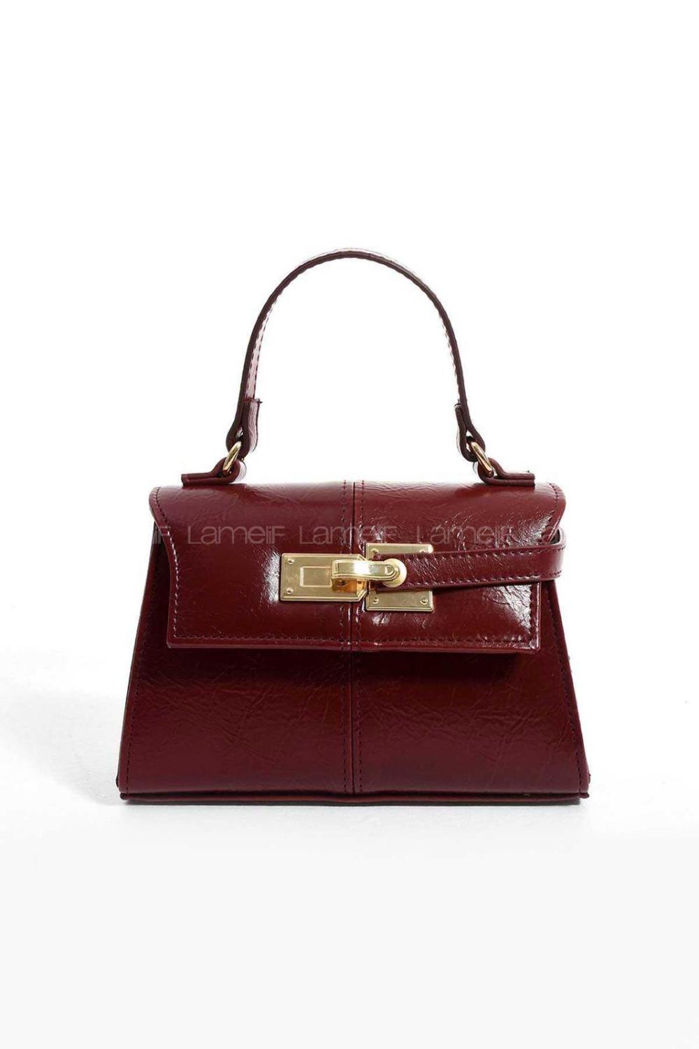 Lamelif Anastasia Model Kadın El Ve Omuz Çantası Bordo