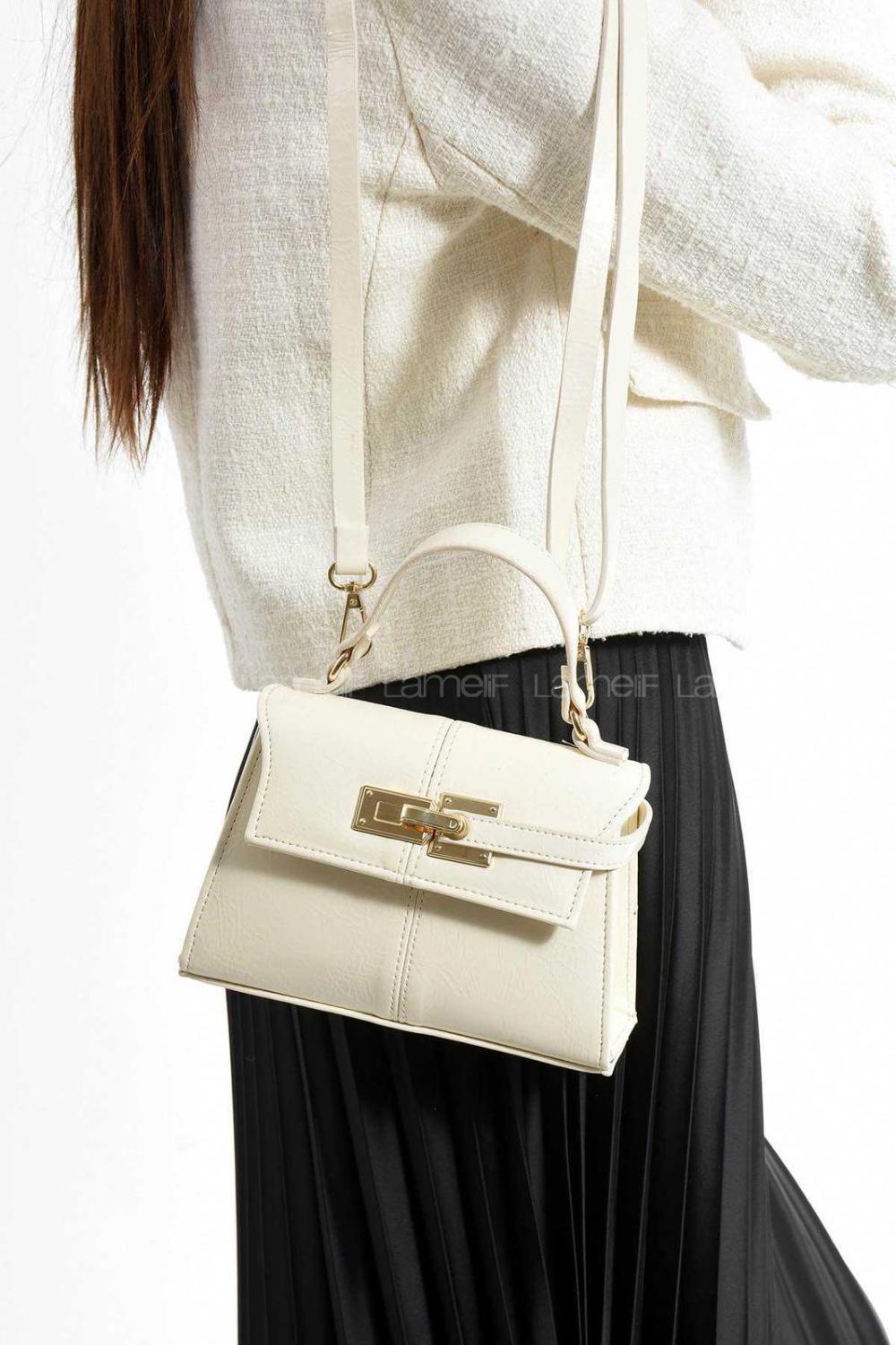 Lamelif Anastasia Model Kadın El Ve Omuz Çantası Krem