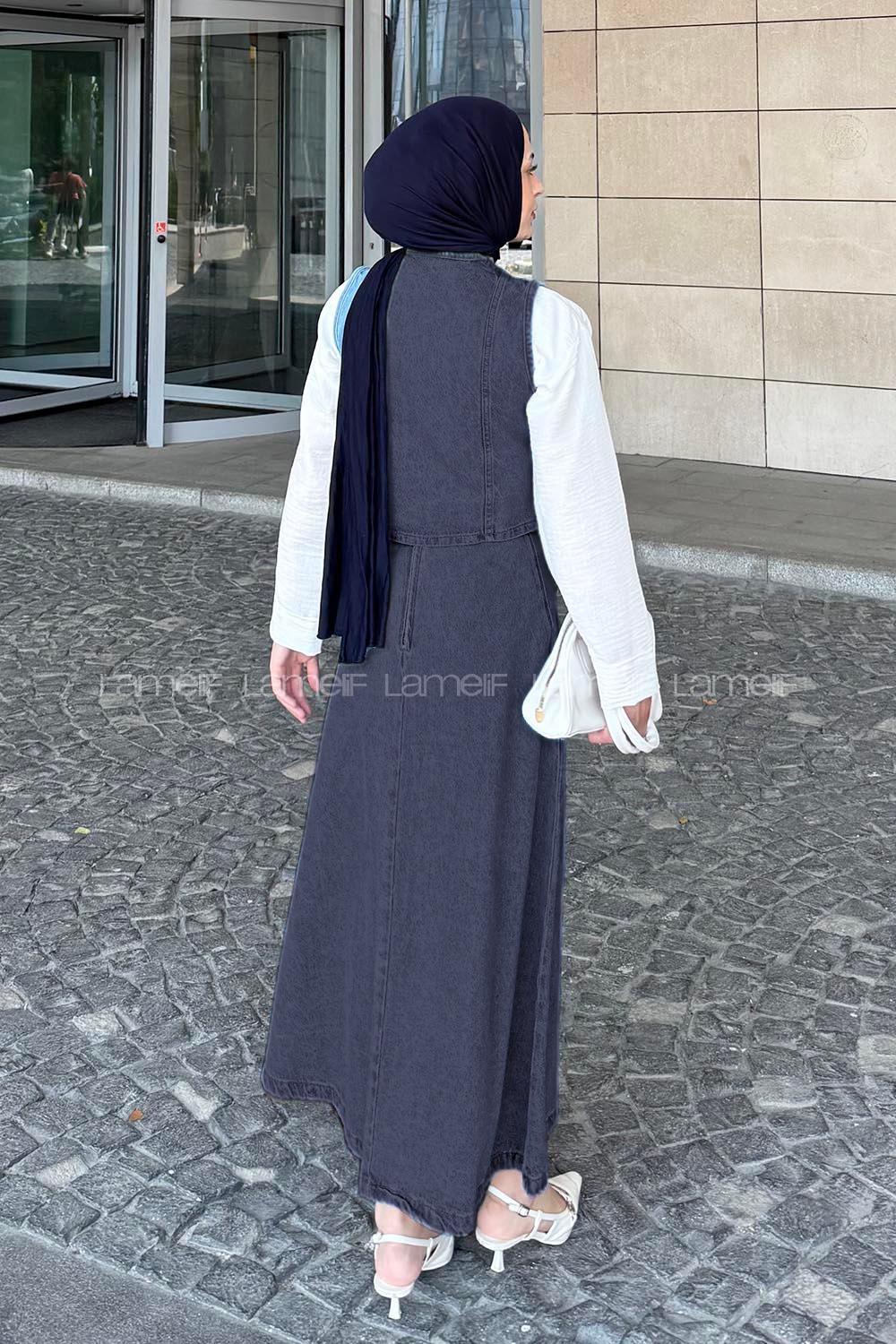 Lamelif Kruvaze Kapama Kot Etekli Su Yıkama