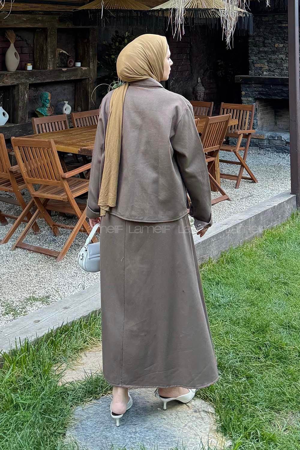  Shirt Collar Long Arm Gabardin Flare Suit