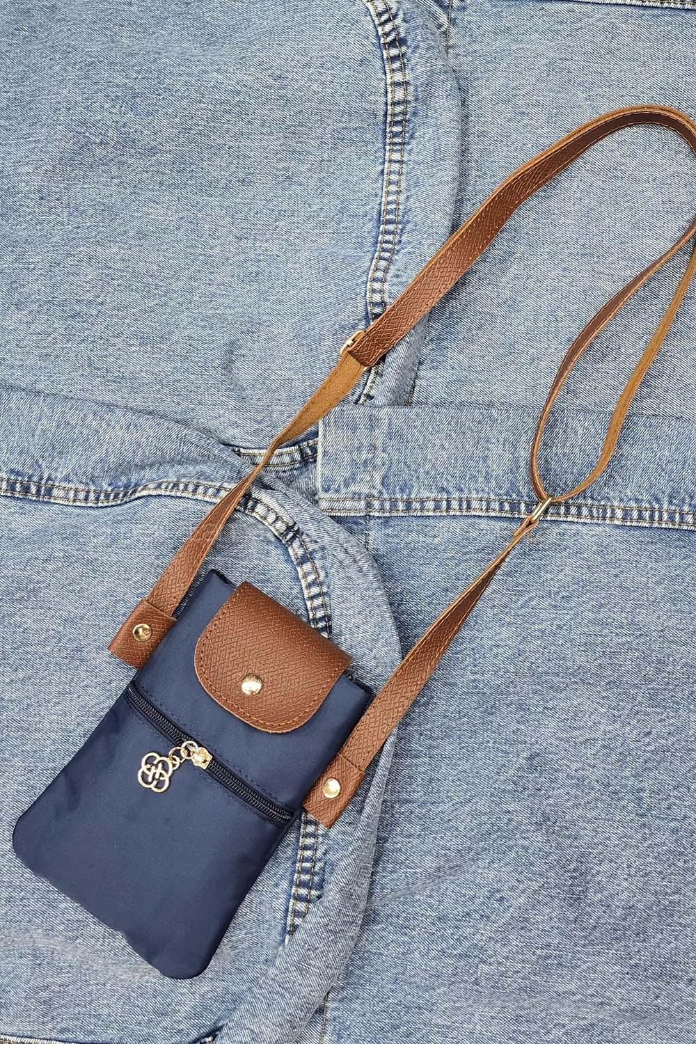 Lamelif Su Geçirmez Telefonluk Cüzdan Çanta Lacivert