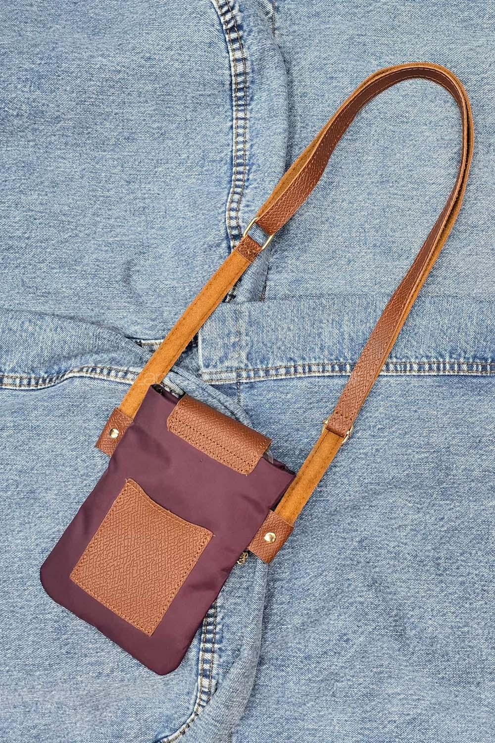 Lamelif Su Geçirmez Telefonluk Cüzdan Çanta Mor