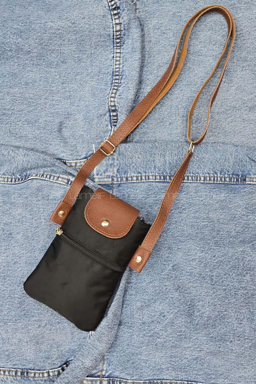 Lamelif Su Geçirmez Telefonluk Cüzdan Çanta Siyah