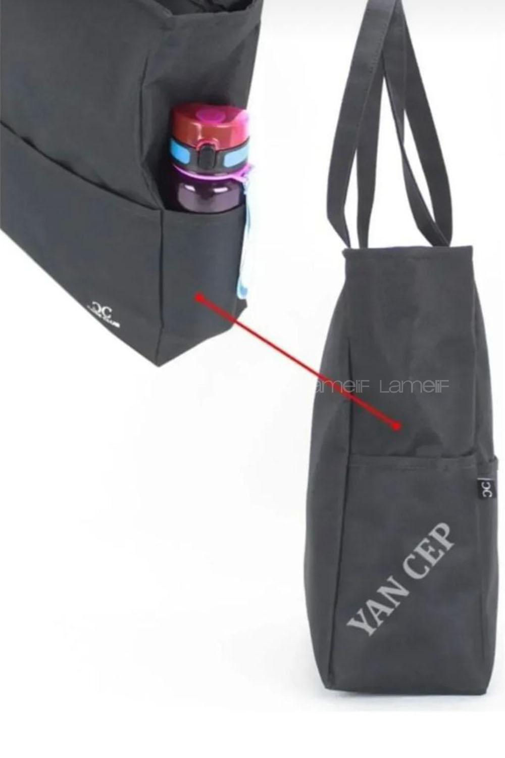 Black Without Accessories Rope Hand Bag Bag