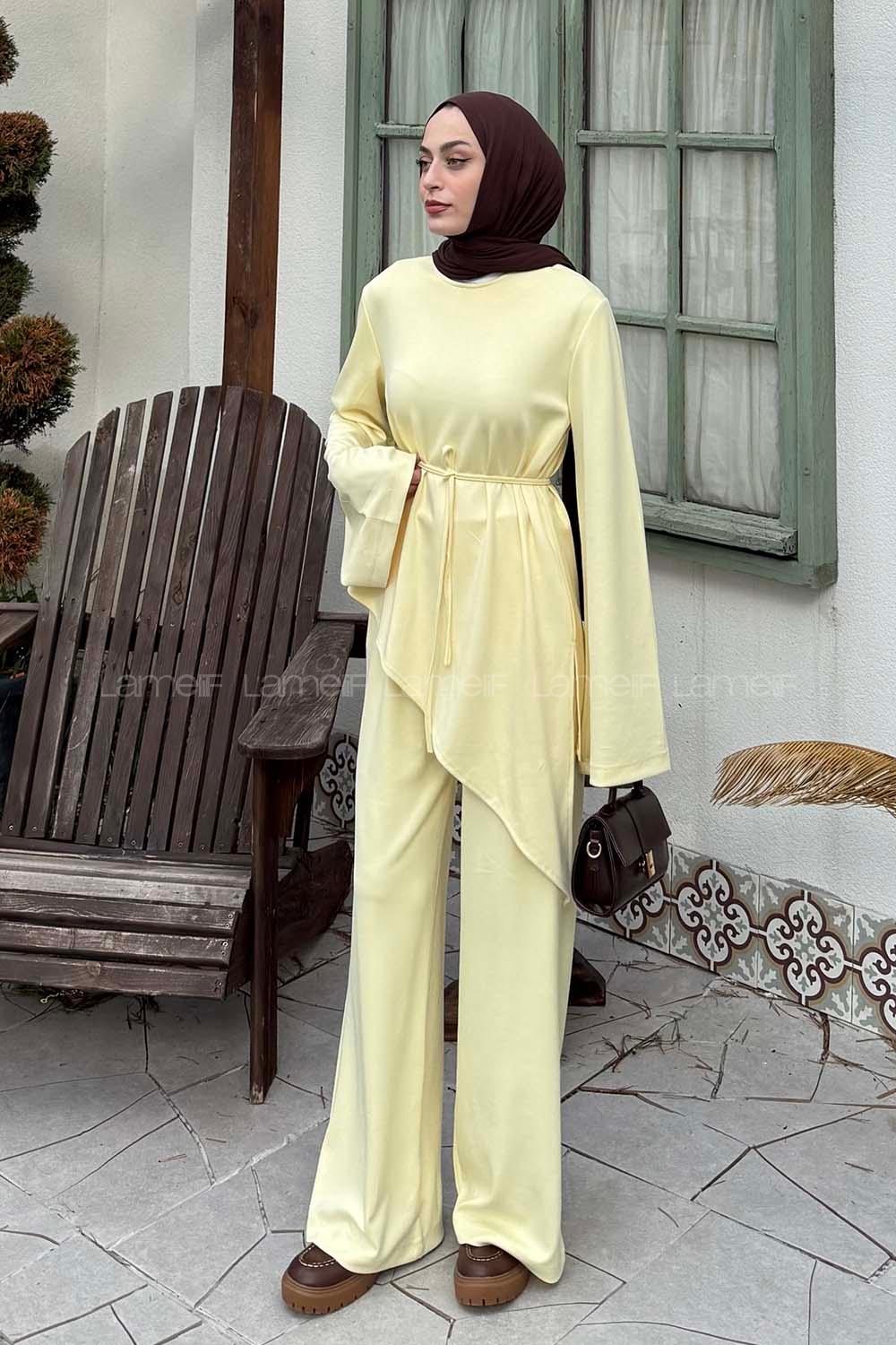 Lamelif Asimetrik Oyhso Takım Sarı