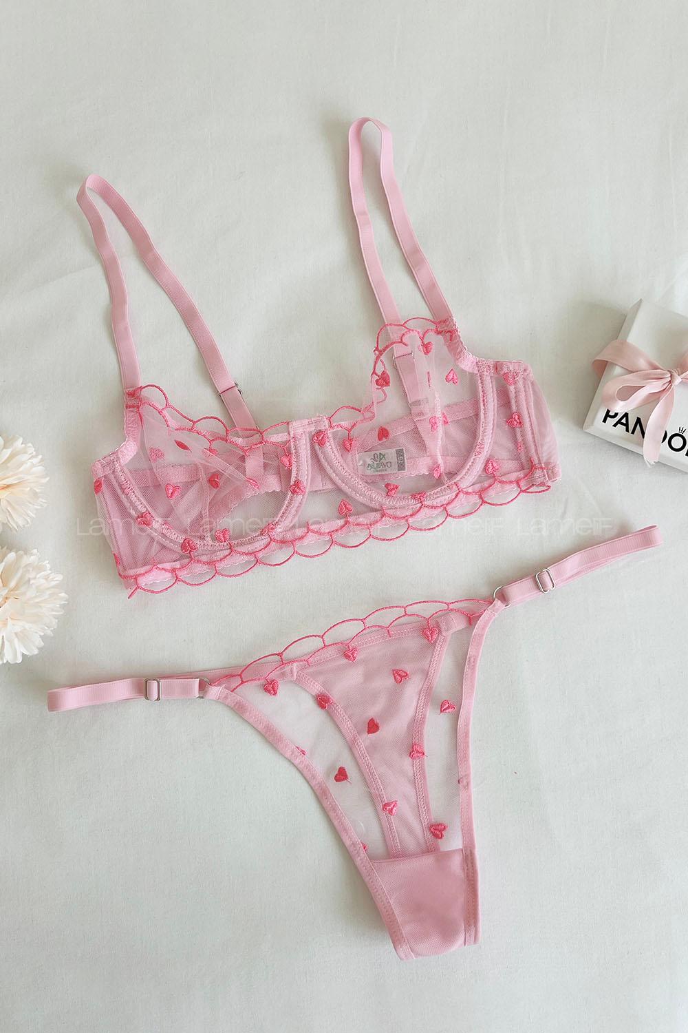 Lamelif Kalpli Bra Tül Takım