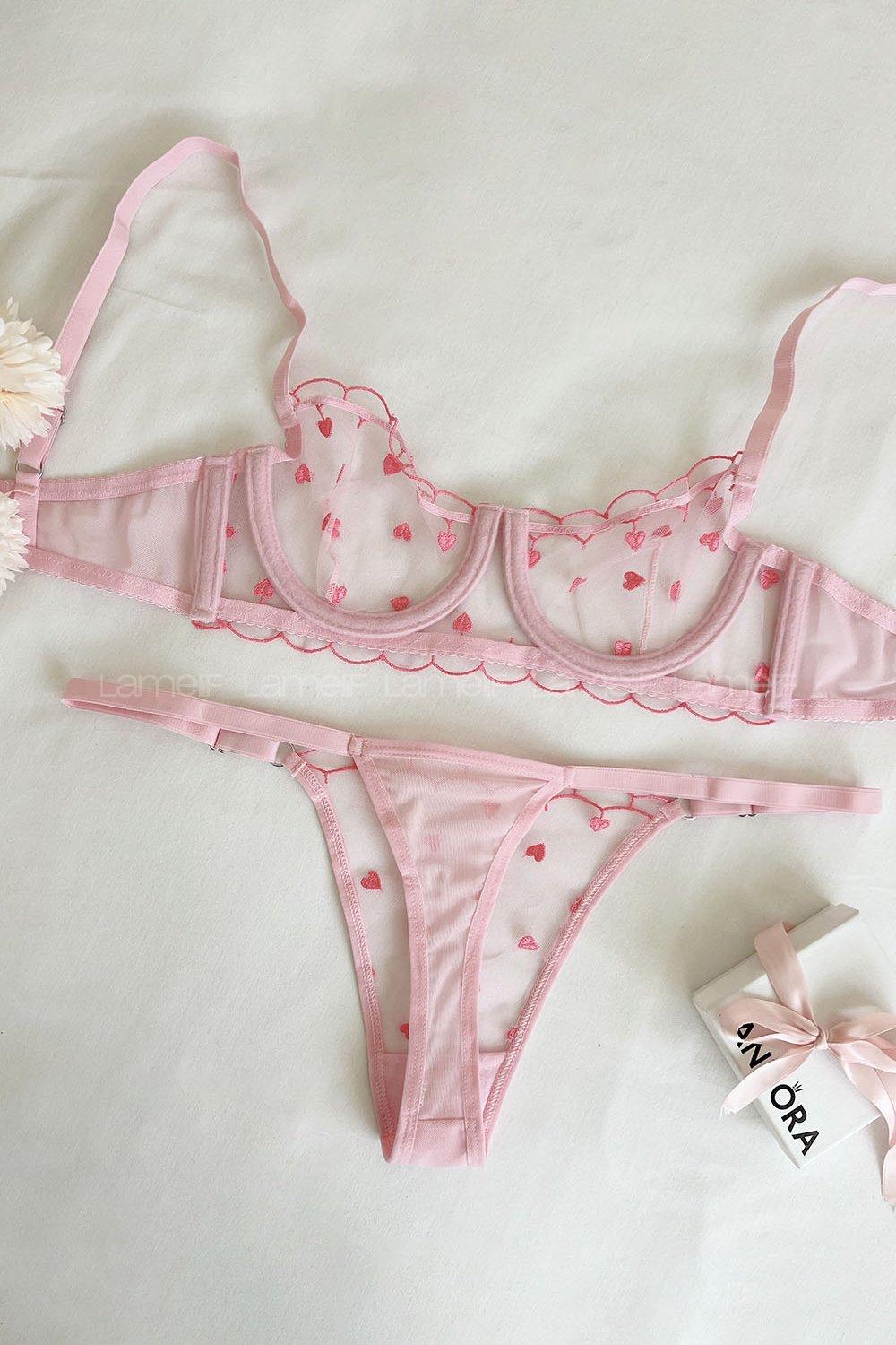 Lamelif Kalpli Bra Tül Takım