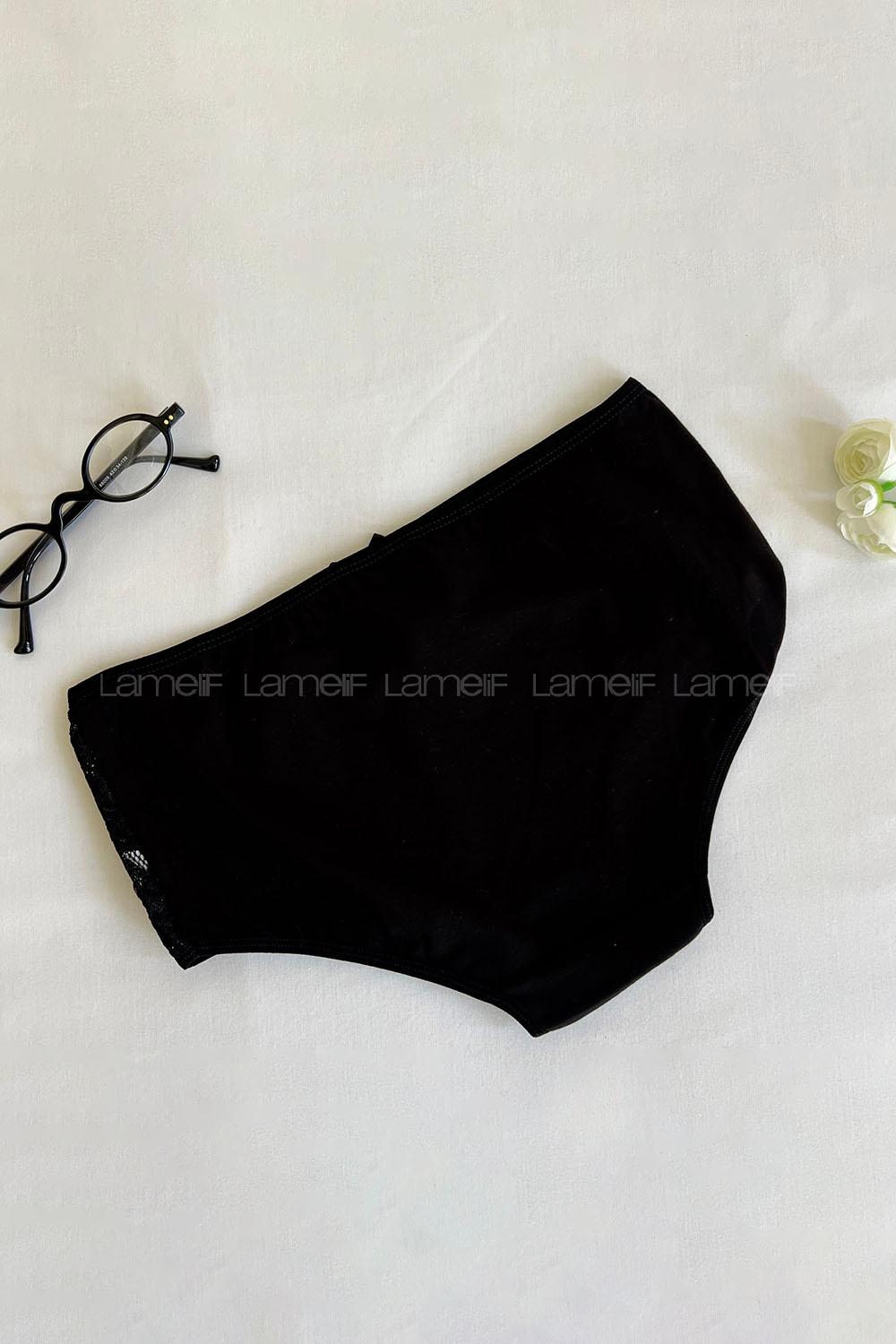 Lamelif Kotton Bayan Yüksekbel Dantel Külot