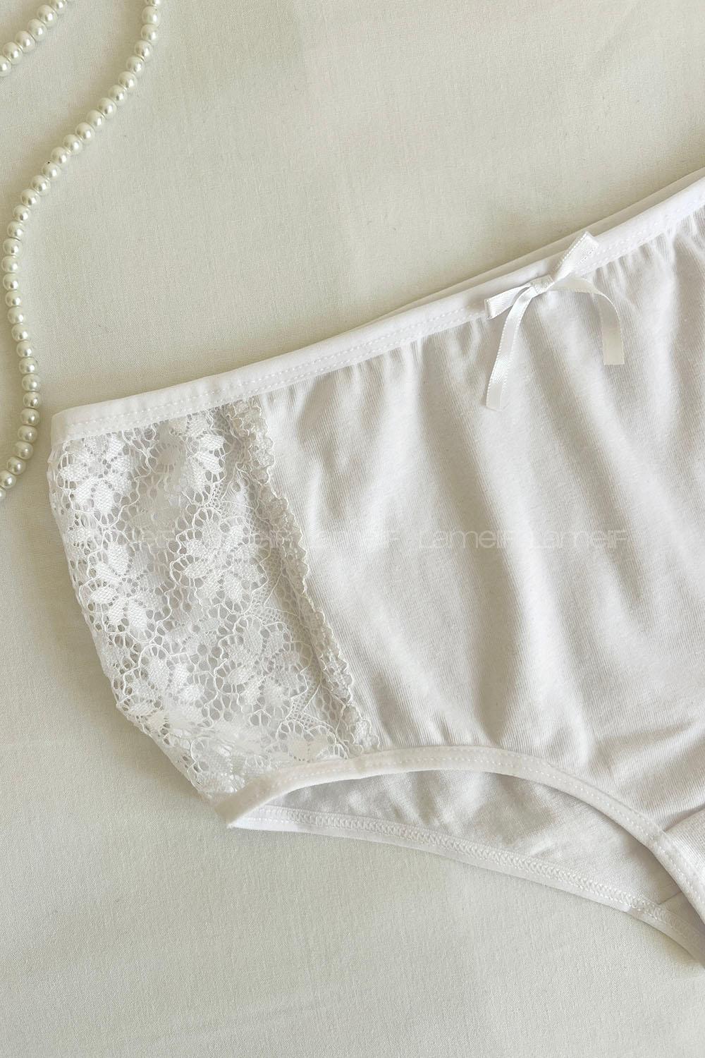 White Cotton Fabric Scanties