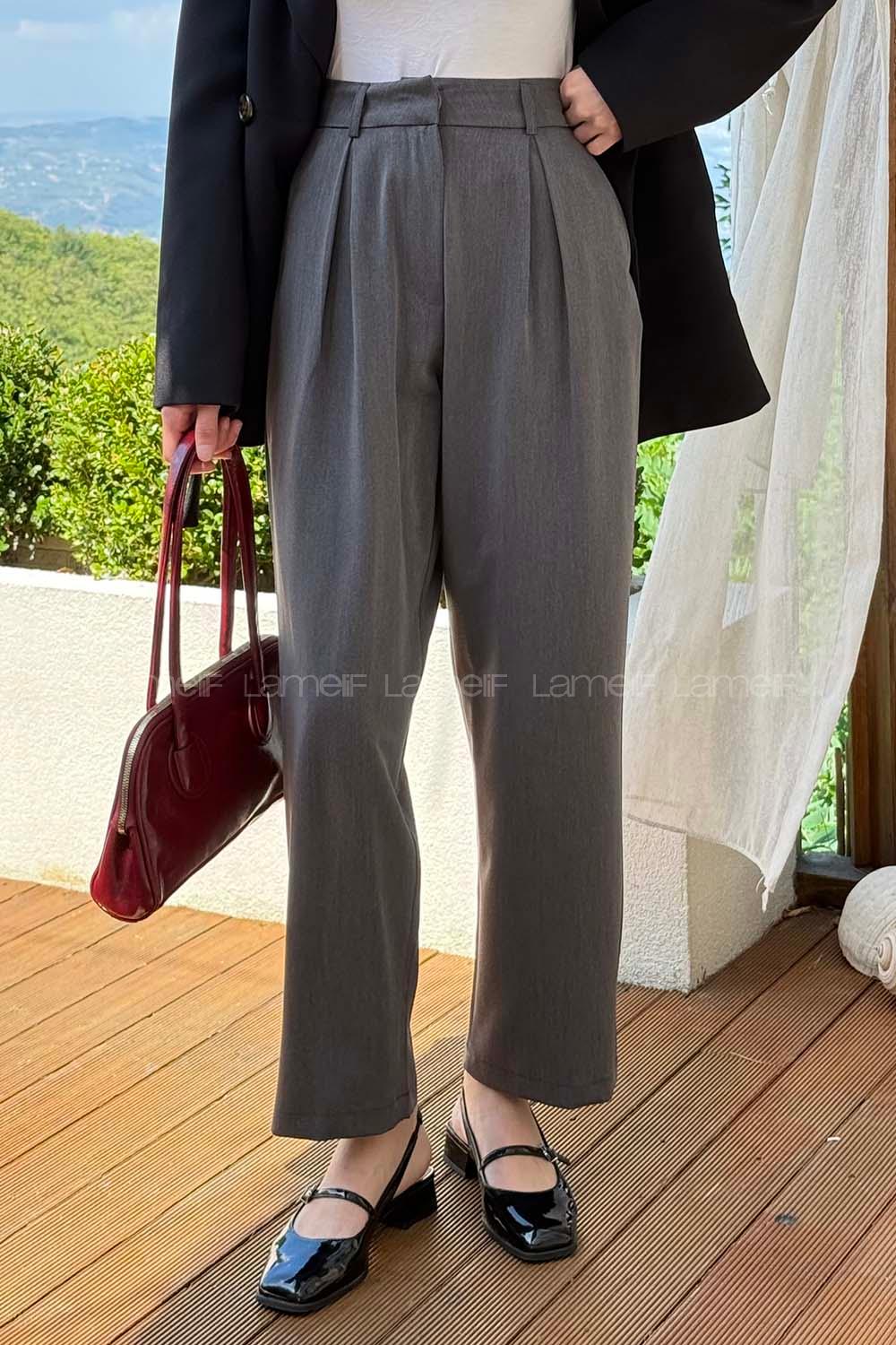 Lamelif Poliviskon Pantolon Antrasit