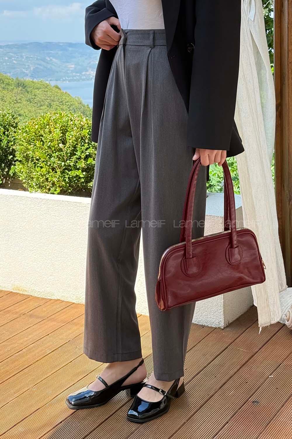 Lamelif Poliviskon Pantolon Antrasit