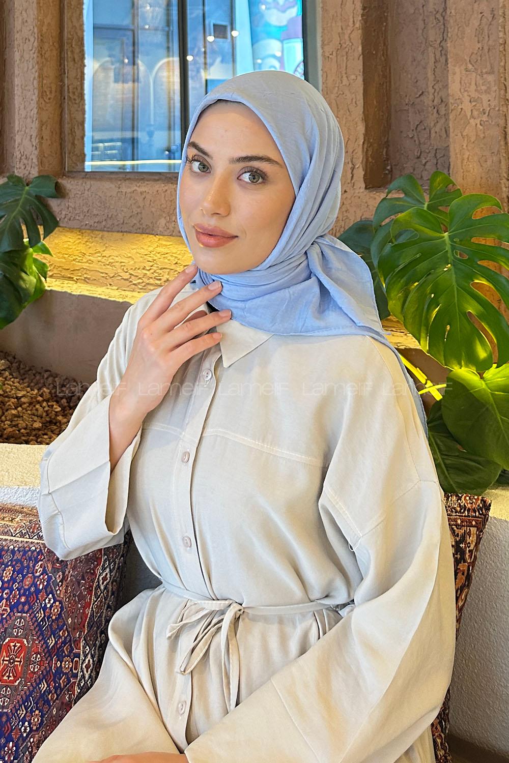 Lamelif Bambu Eşarp Bebe Mavi