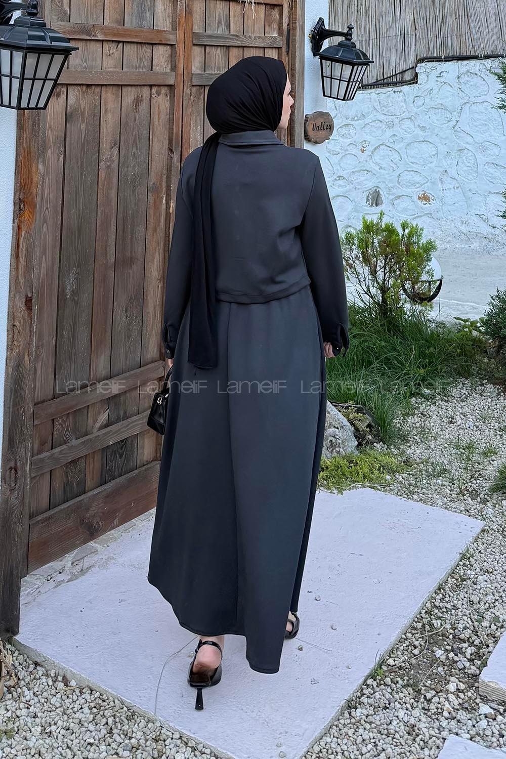 Lamelif Çıt Çıt Detaylı Oysho Takım Antrasit