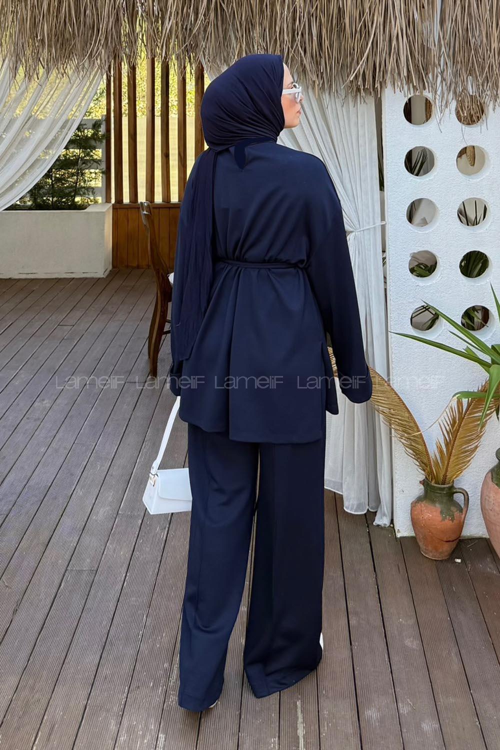Lamelif Oysho İkili Tesettür Takım Lacivert