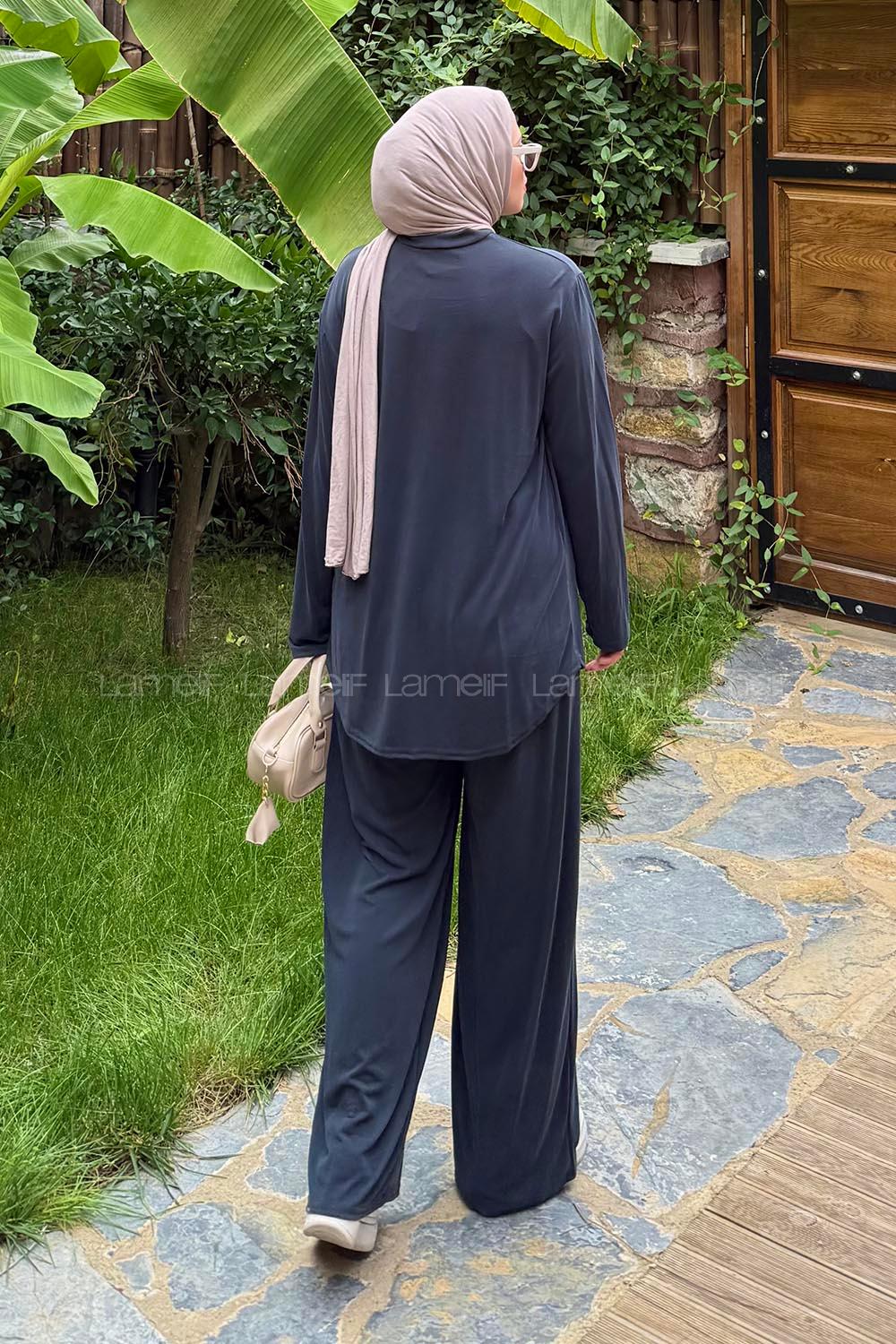 Lamelif Armalı İkili Takım Antrasit