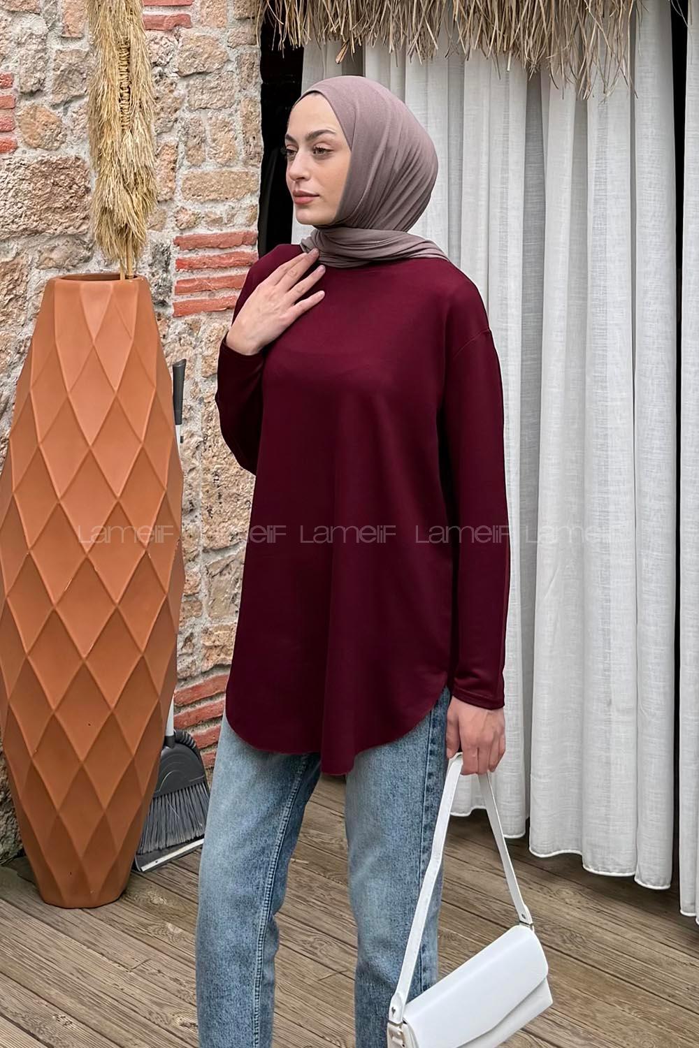 Lamelif Basic Sweat Bordo
