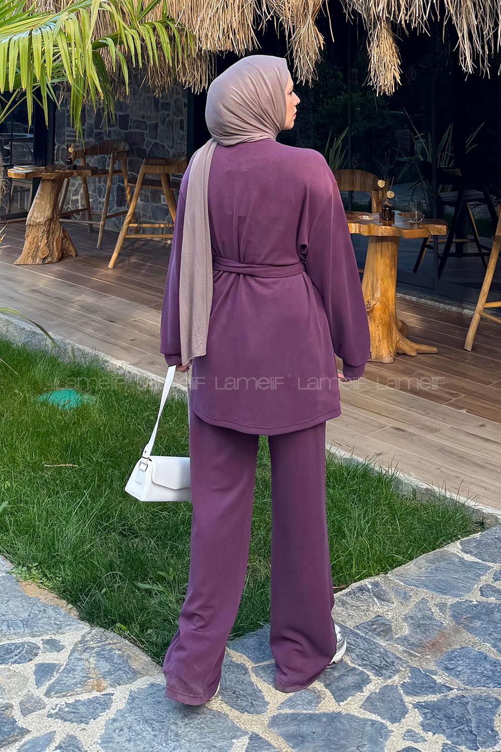 Lamelif Oysho Bağlama Detaylı İkili Takım Bordo