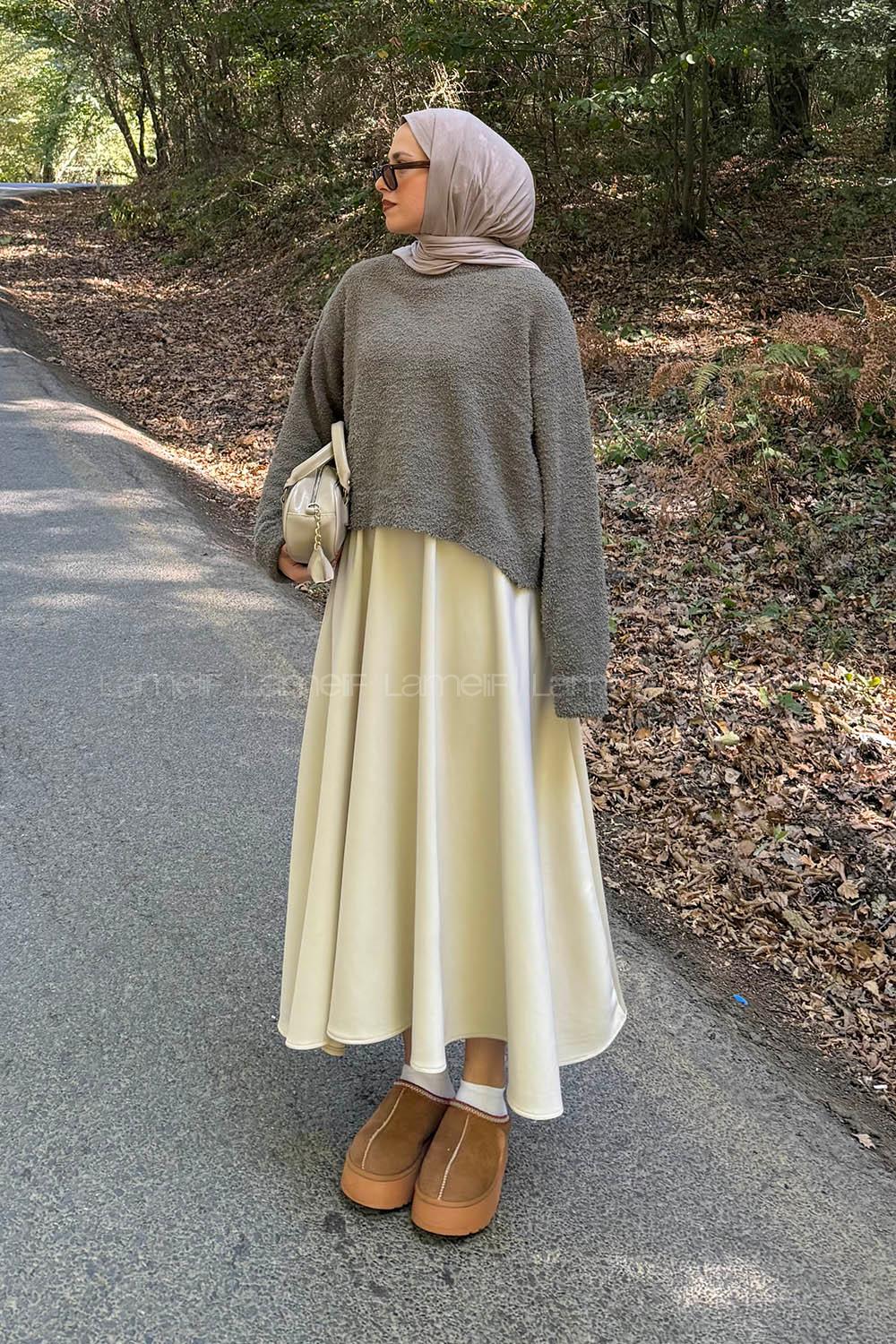 Lamelif Buklet Basic Kazak Haki