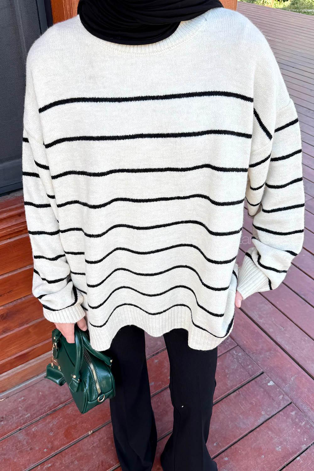 Natural Neckband Long Arm Jumper