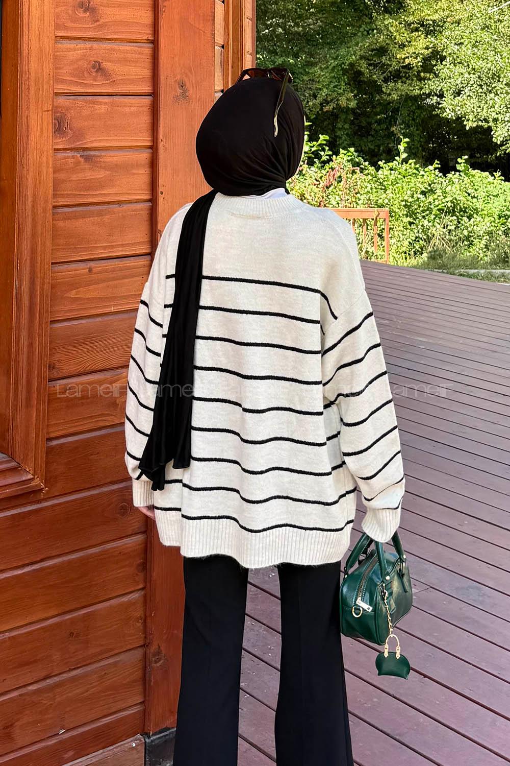 Natural Neckband Long Arm Jumper