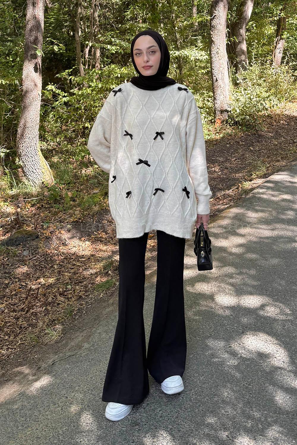 Natural Neckband Long Arm Jumper