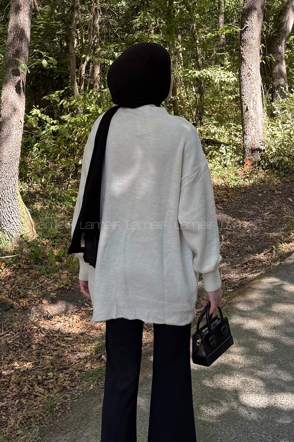 Natural Neckband Long Arm Jumper