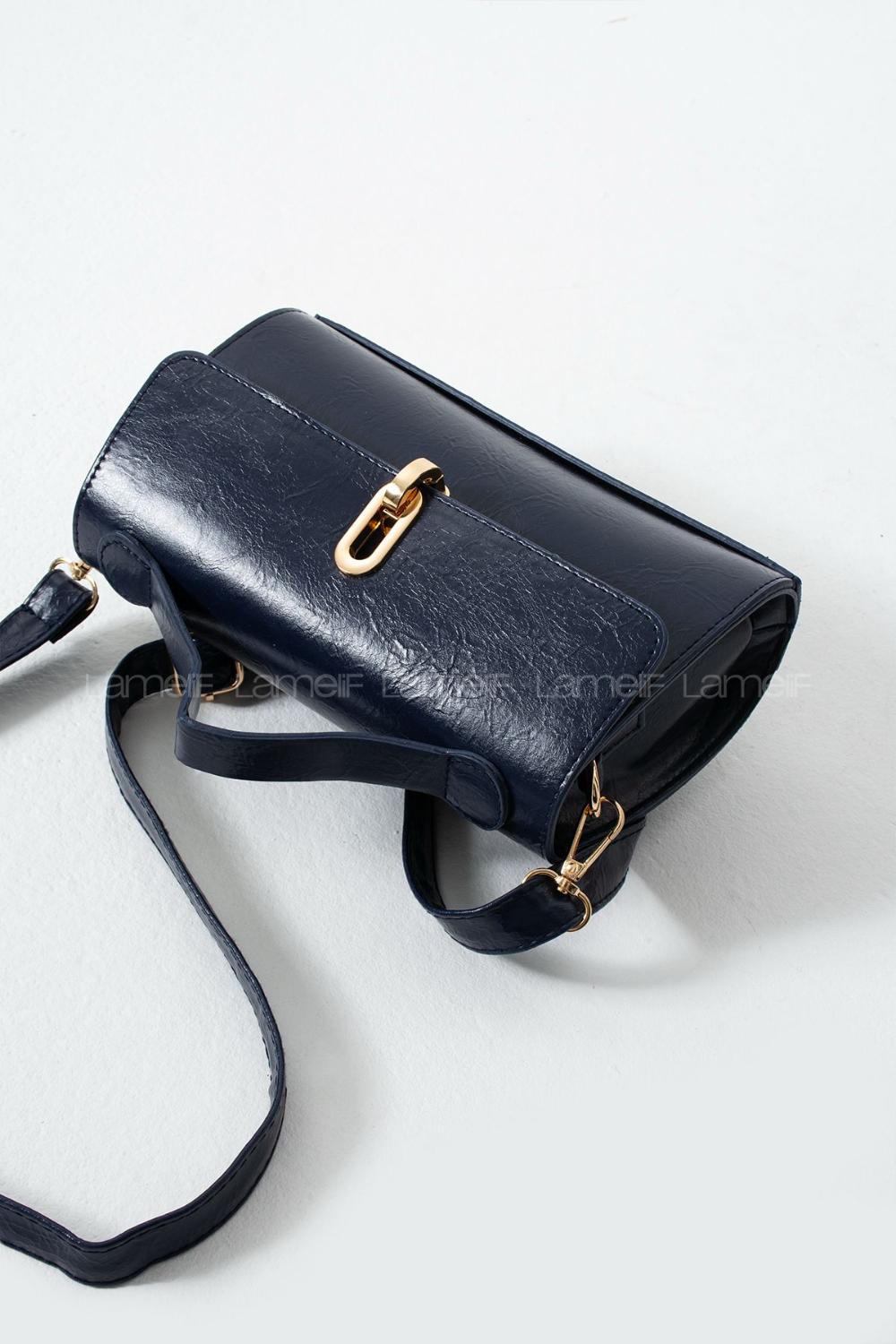 Lamelif Leına Model Kadın Çapraz Çantası Lacivert