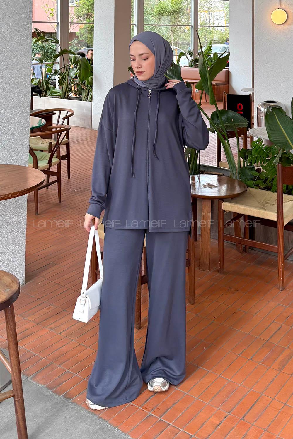 Lamelif Oysho Kapüşonlu Takım Antrasit