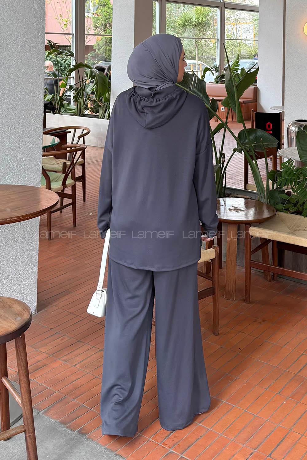 Lamelif Oysho Kapüşonlu Takım Antrasit