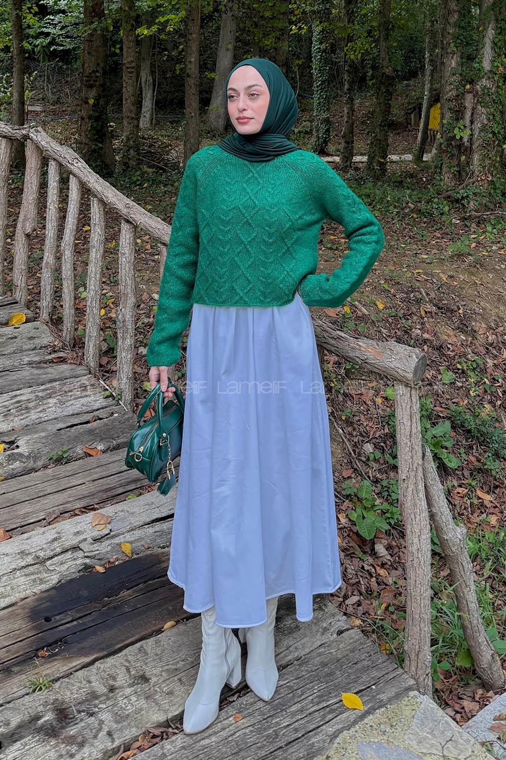Emerald Green Neckband Long Arm Jumper