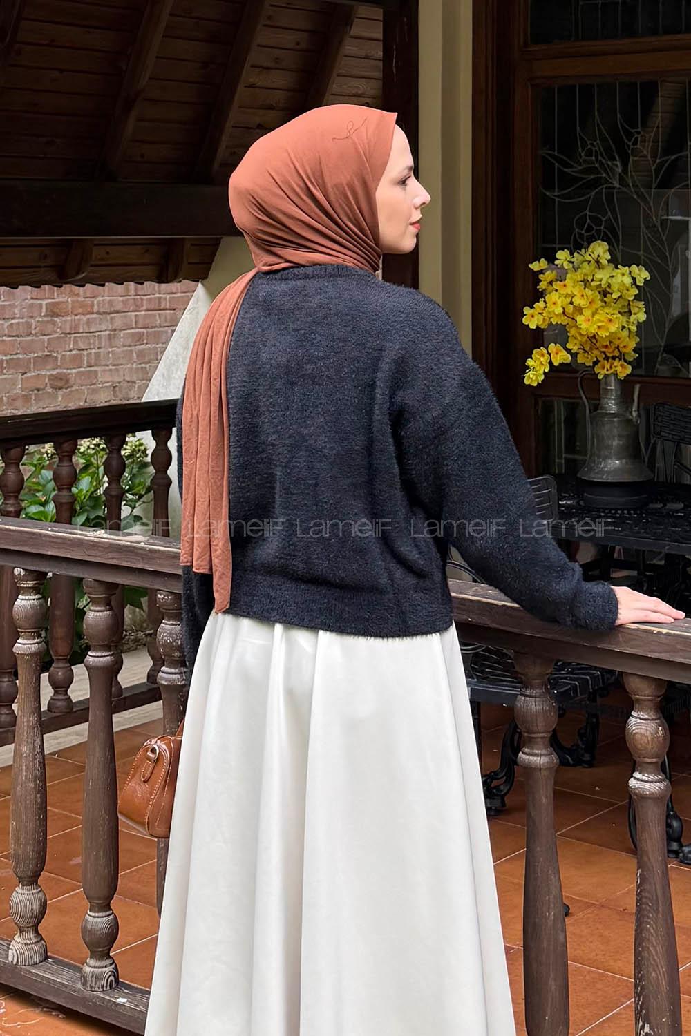 Lamelif Sakallı Basic Hırka Siyah