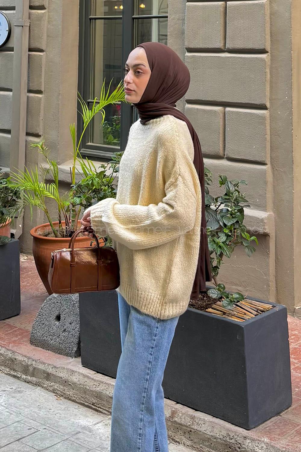 Natural Neckband Long Arm Jumper