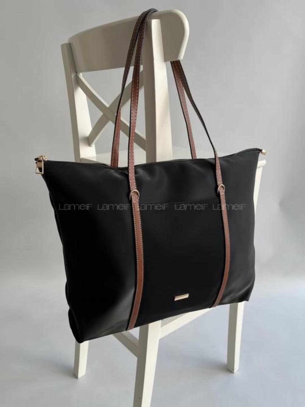 Black Buckle Skin Hand Bag Bag