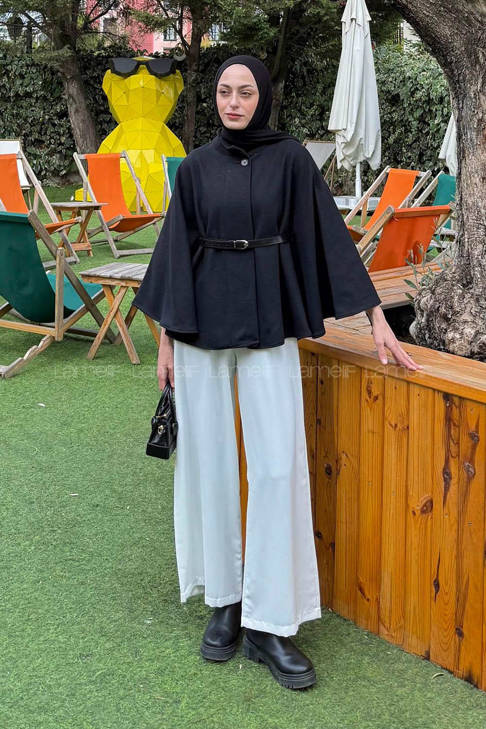 Lamelif Kemerli Panço Siyah