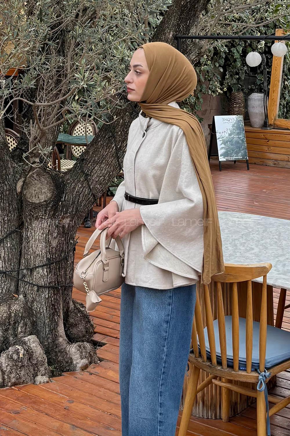 Lamelif Kemerli Panço Taş Rengi