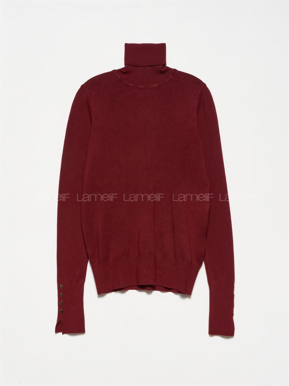 Claret Red Crew Neck Knitwear