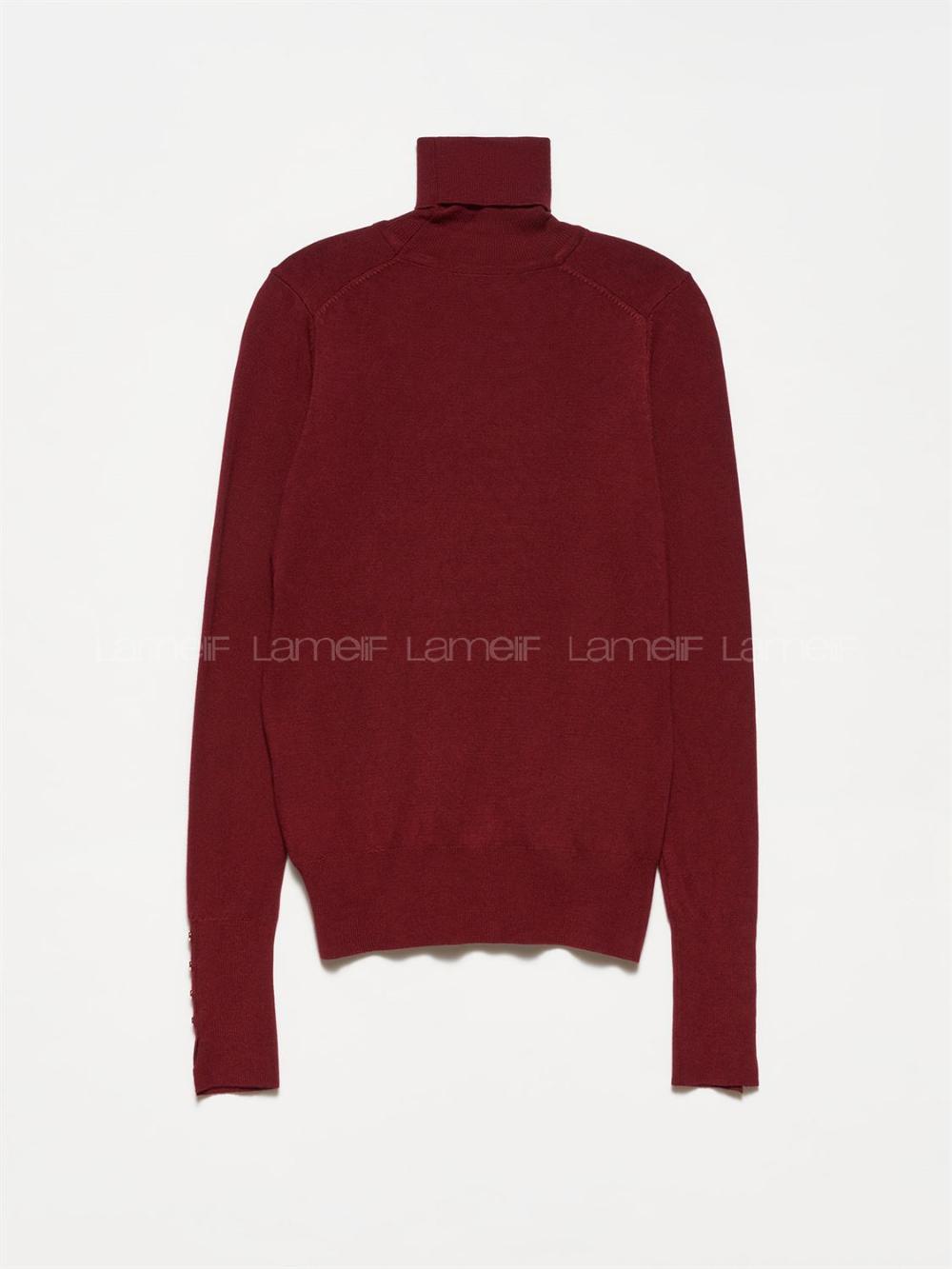 Claret Red Crew Neck Knitwear